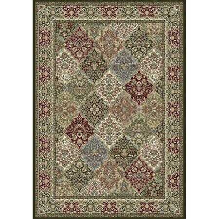 BLUEPRINTS 57008 Ancient Garden Collection 9.2 x 12.10 in. Traditional Rectangle Rug, Multi Color BL273790